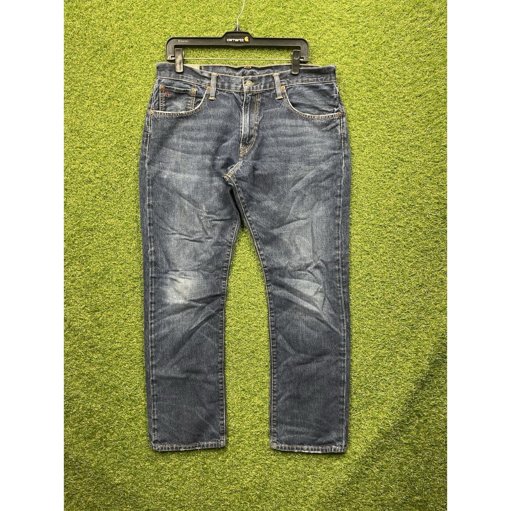 Polo Ralph Lauren Jeans Mens 34x30 Blue Hampton Straight Dark Wash Denim Work